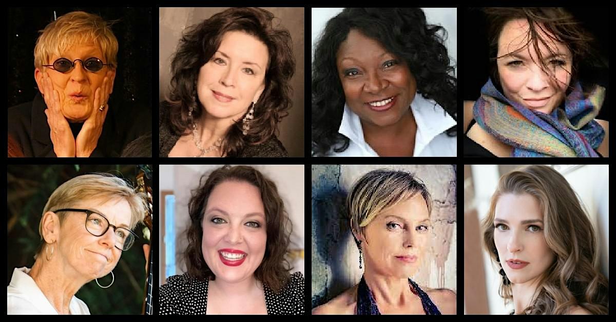 Collage of eight diverse women headshots in a grid layout.