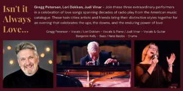 Promotional banner for Isn't It Always Love featuring three performers and a description of the show.